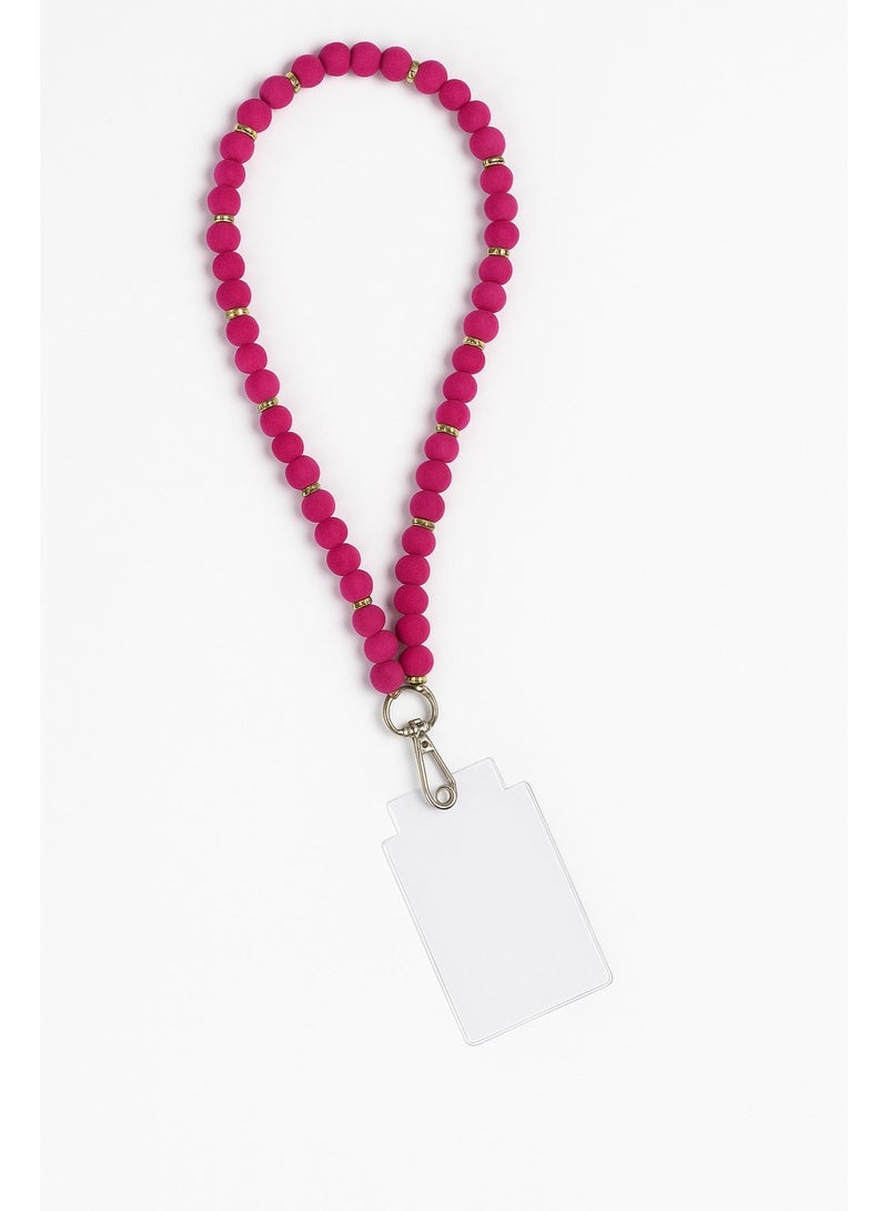 Elegant Beaded Phone Lanyard with Clear Card Holder – Stylish, Comfortable & Everyday Use - Image 1